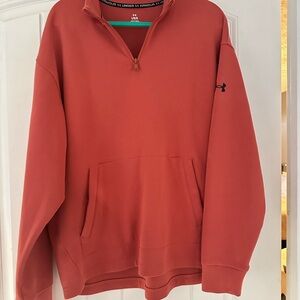 Under Armour Red and Black Logo Detail Top